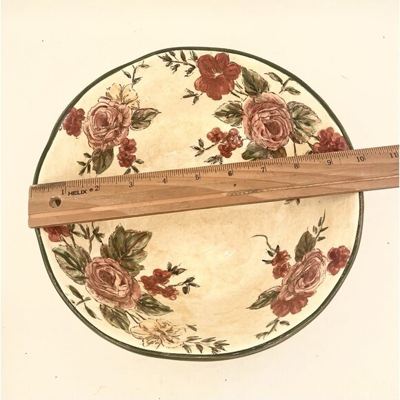 Vintage Serving Bowl OLD ENGLISH ROSE 10x3.5” Cottagecore Country Roses China - Picture 7 of 9